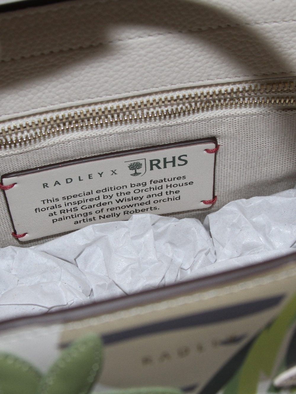 Radley London Scottie RHS Zip Top Leather 3D Floral Applique Grab Satchel Bag - Picture 8 of 8